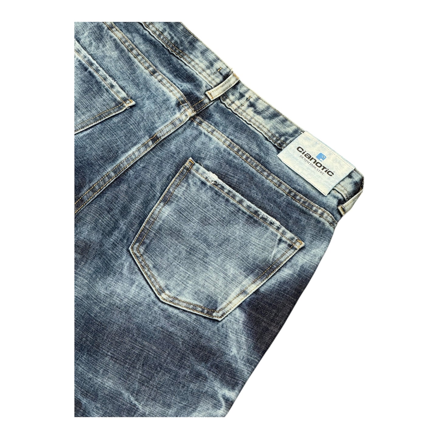 CIANOTIC jeans baggy uomo
