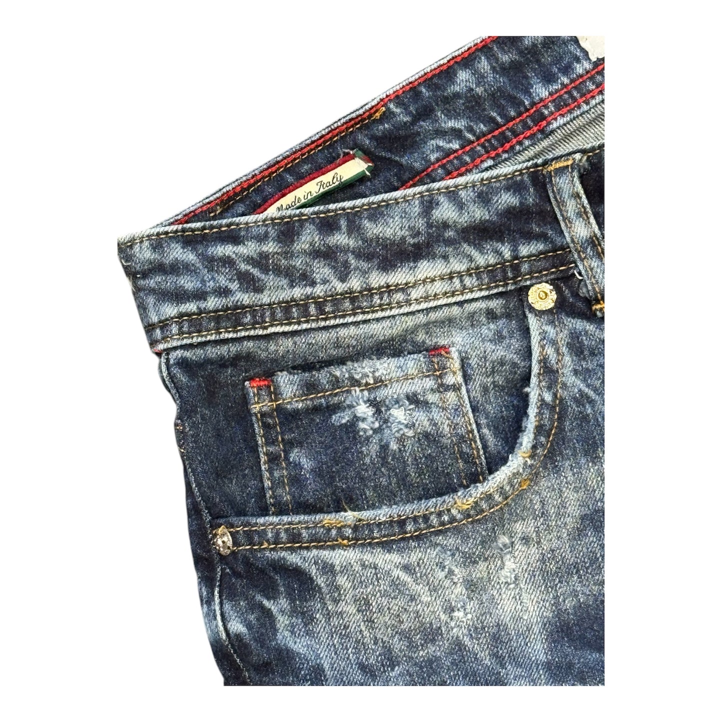 CIANOTIC Bermuda in jeans uomo