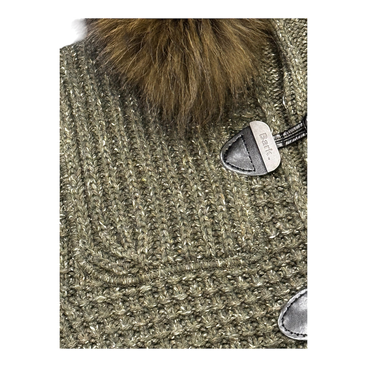 BARK cappotto con pelliccia Khaki