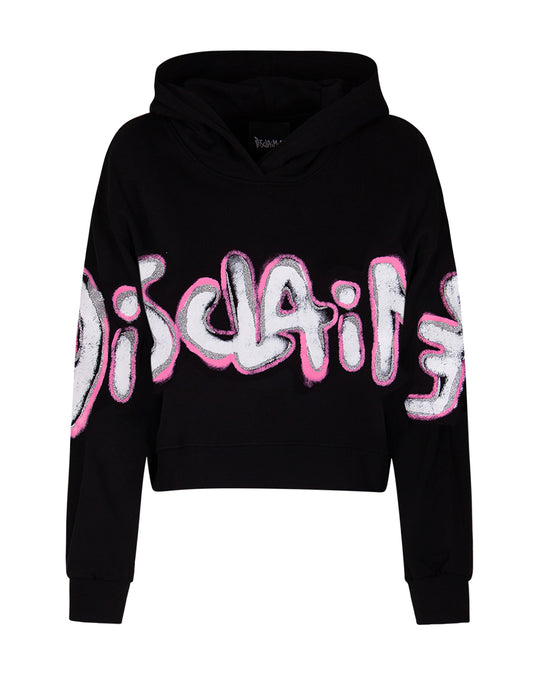 DISCLAIMER felpa con cappuccio donna