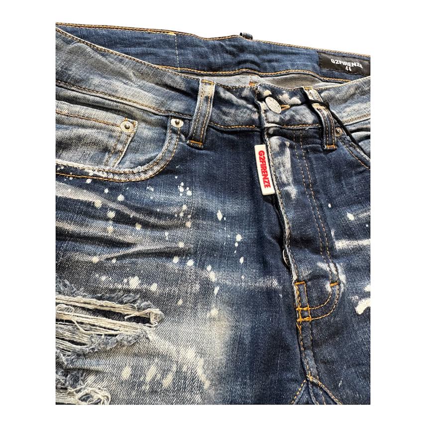 G2firenze jeans paint white