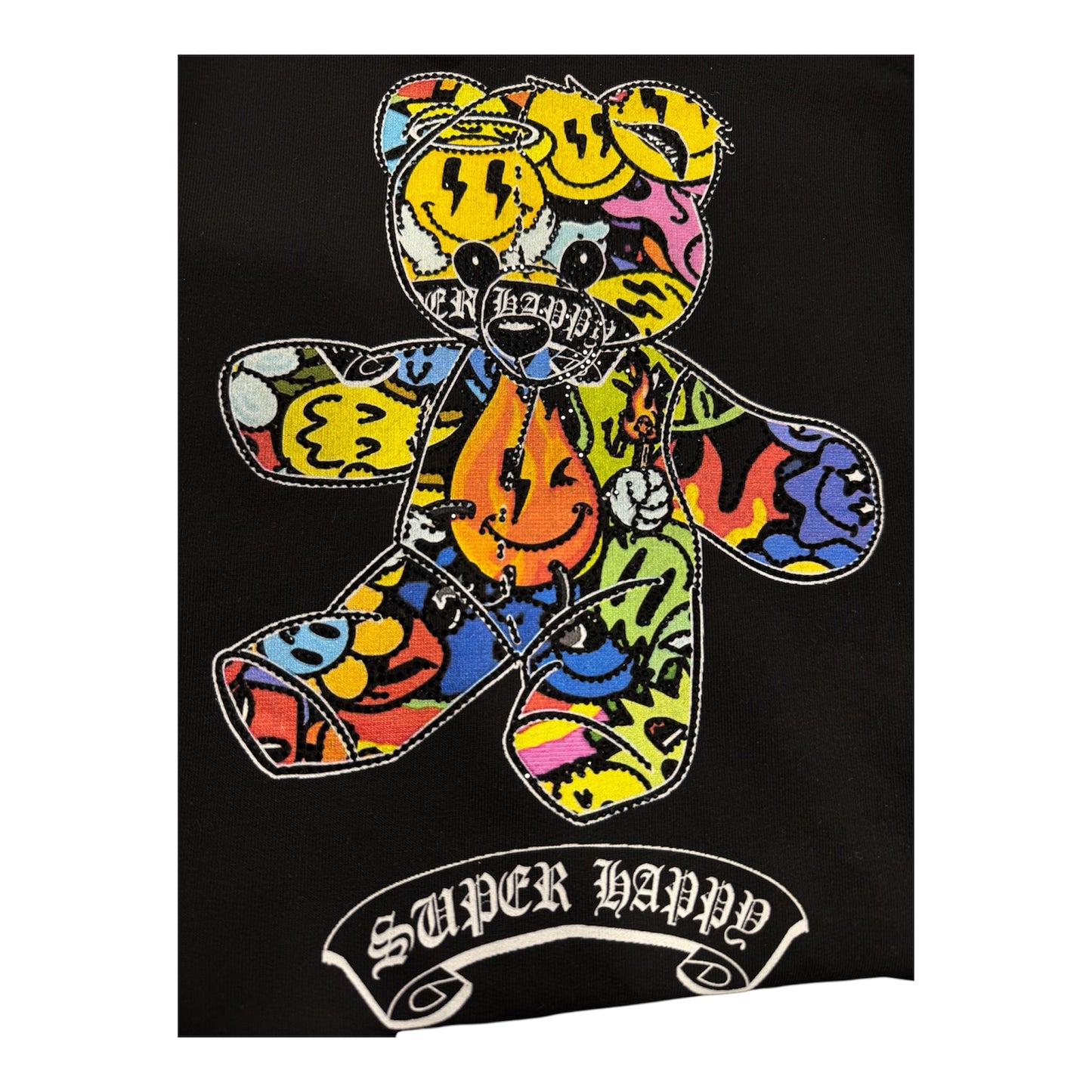 PLEIN felpa con cappuccio strass teddy bear