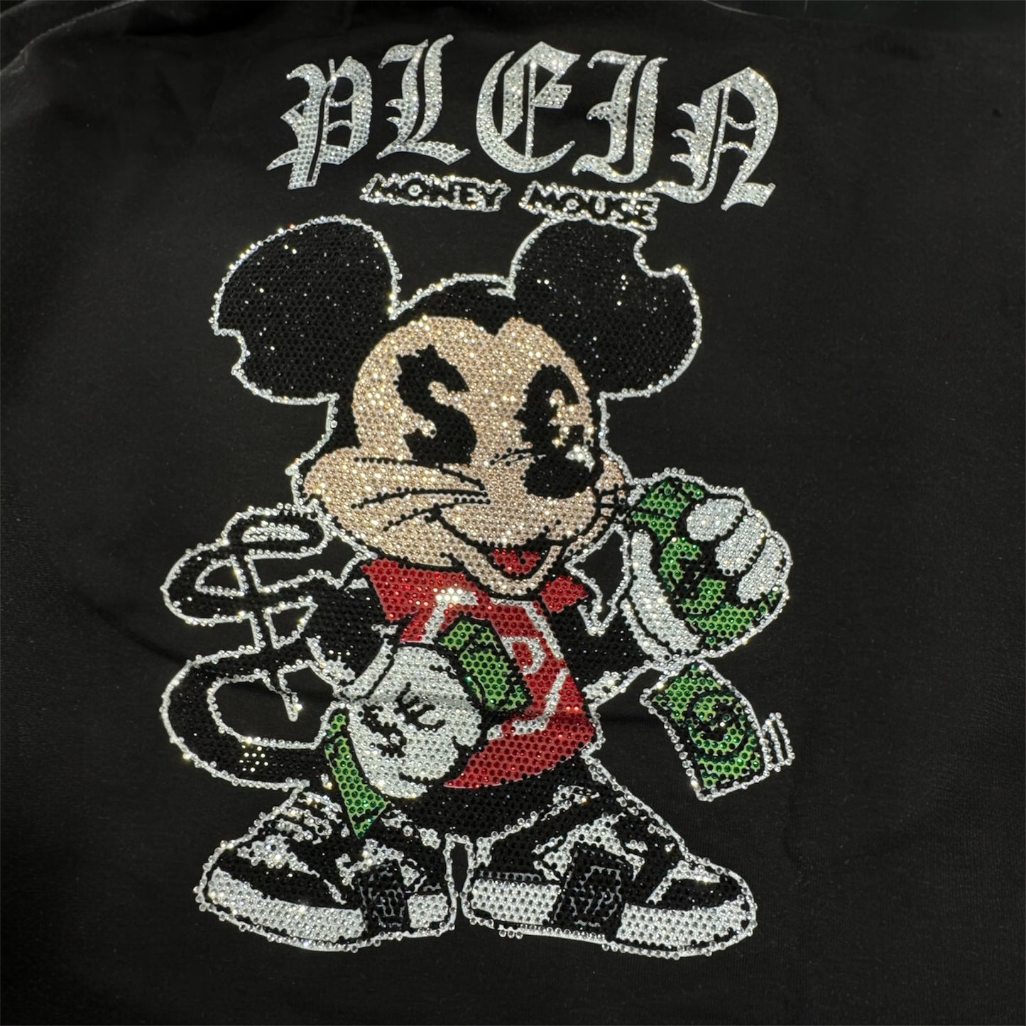 PLEIN felpa cappuccio money mouse