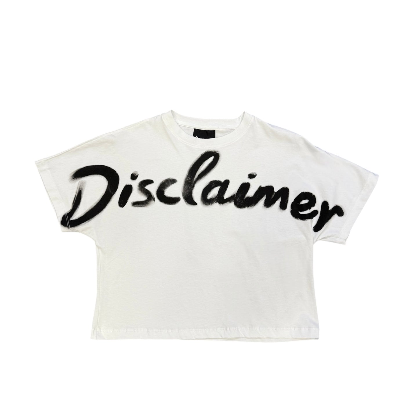 DISCLAIMER T-shirt crop
