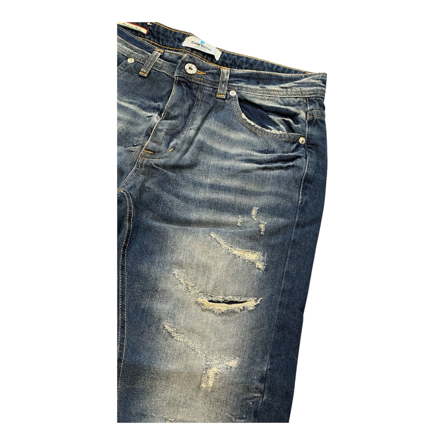 CIANOTIC jeans baggy uomo
