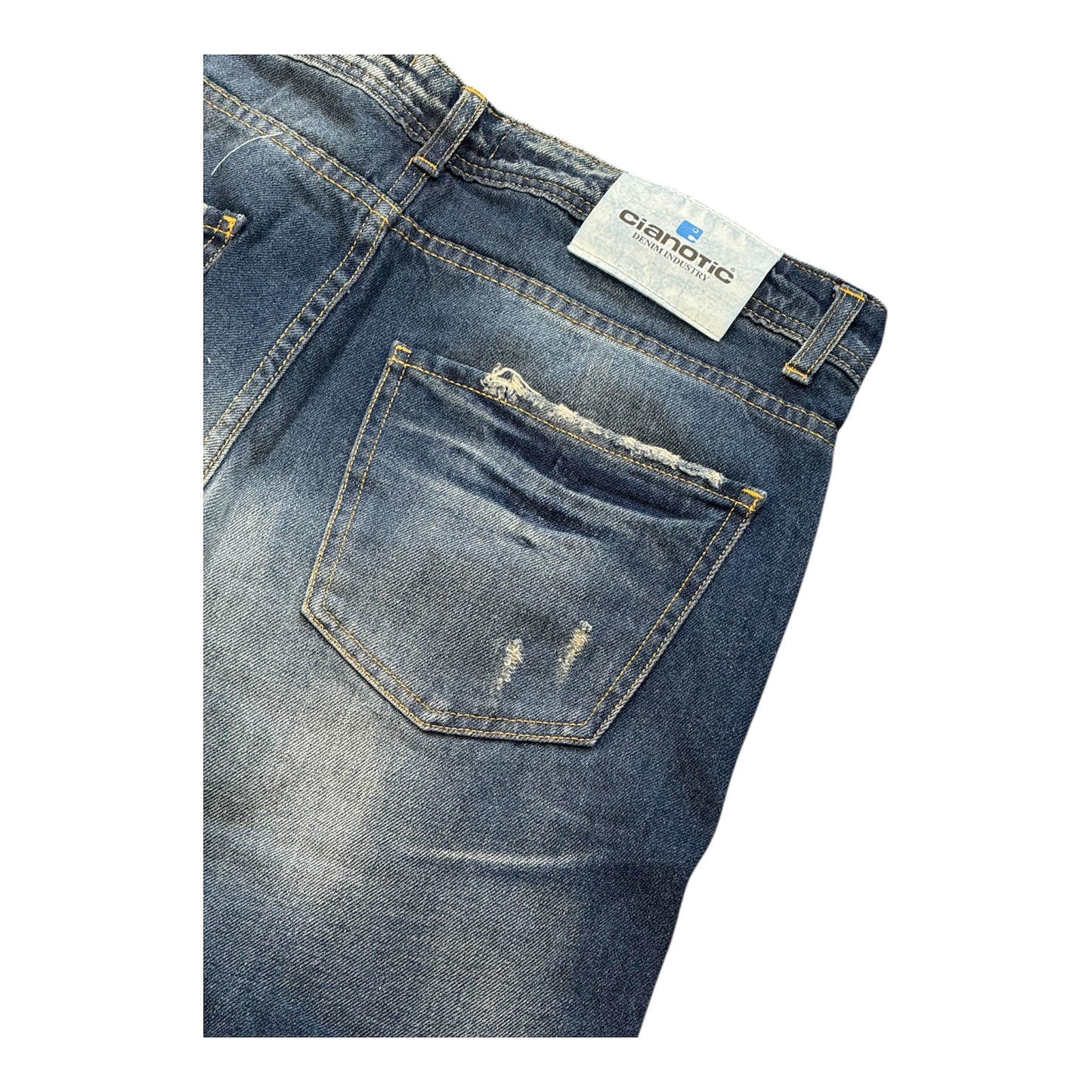 CIANOTIC jeans baggy uomo