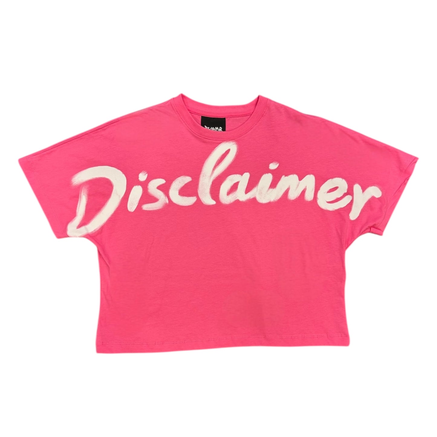 DISCLAIMER T-shirt crop