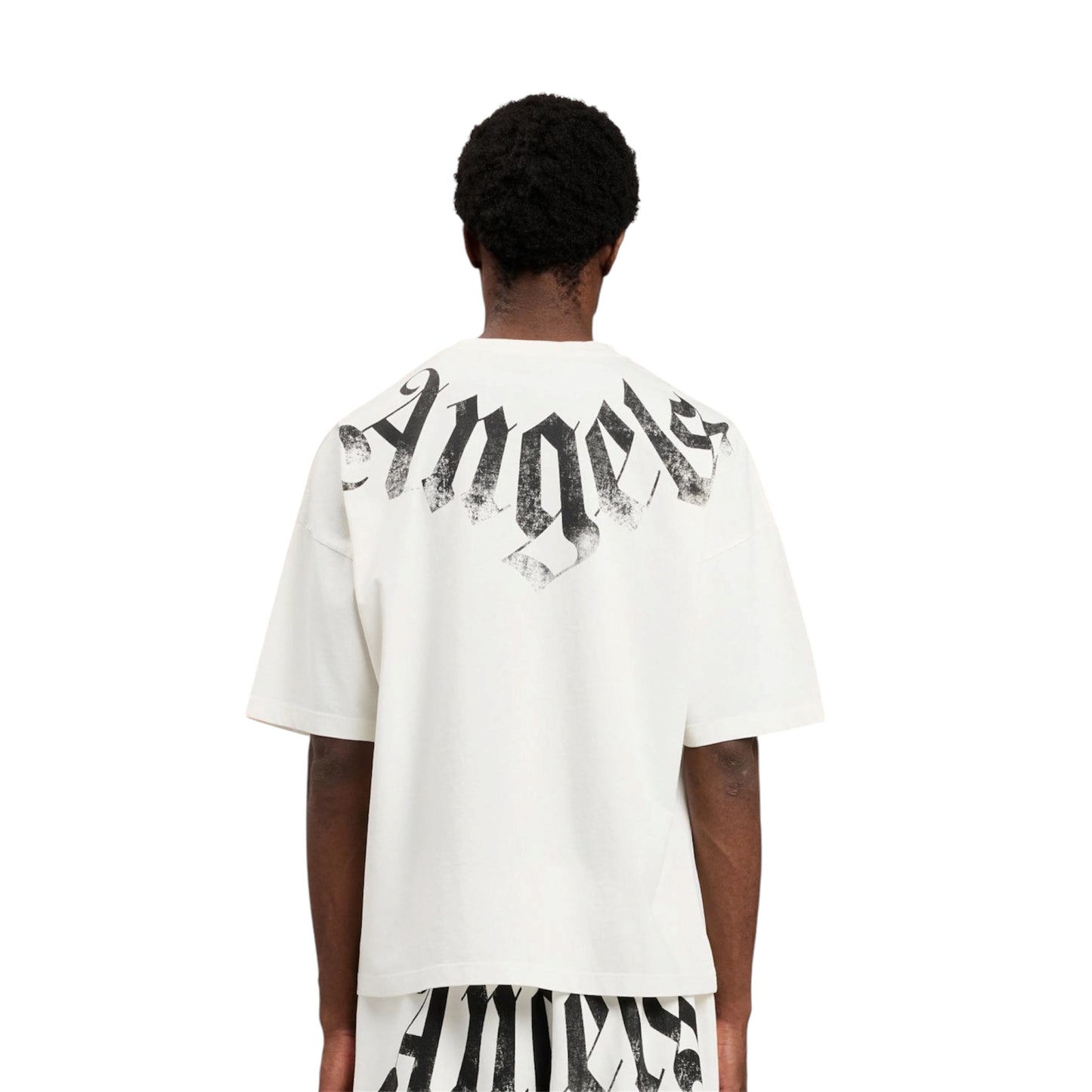 PALM ANGELS T-shirt big neck logo loose tee