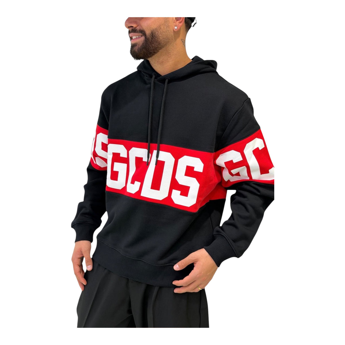 GCDS felpa con cappuccio con Bad logo