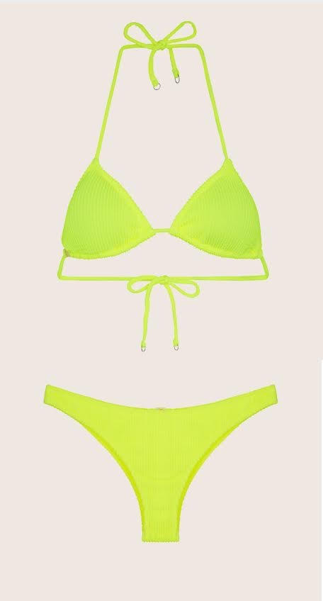 BIKINI TRIANGOLO E SLIP AMERICANO FISSO EVERGLOW