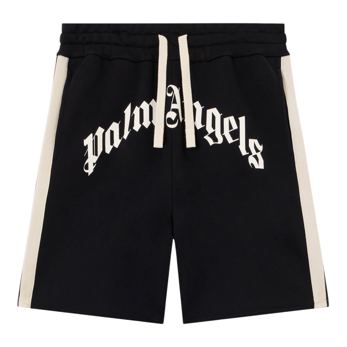 PALM ANGELS Curved Logo Track Sweatshorts