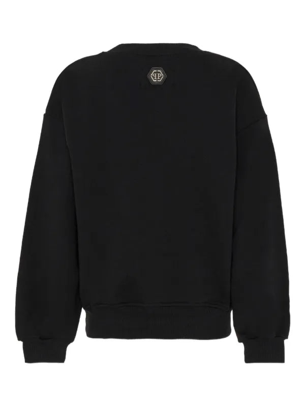 PHILIPP PLEIN junior felpa girocollo con stampa teddy bear