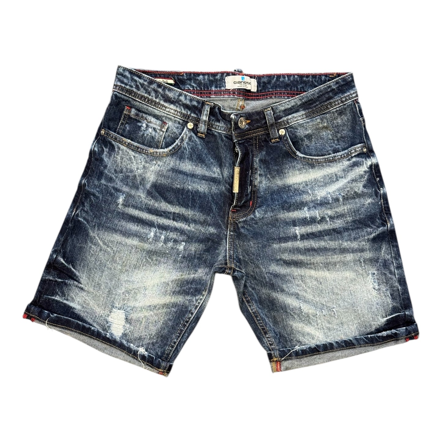 CIANOTIC Bermuda in jeans uomo