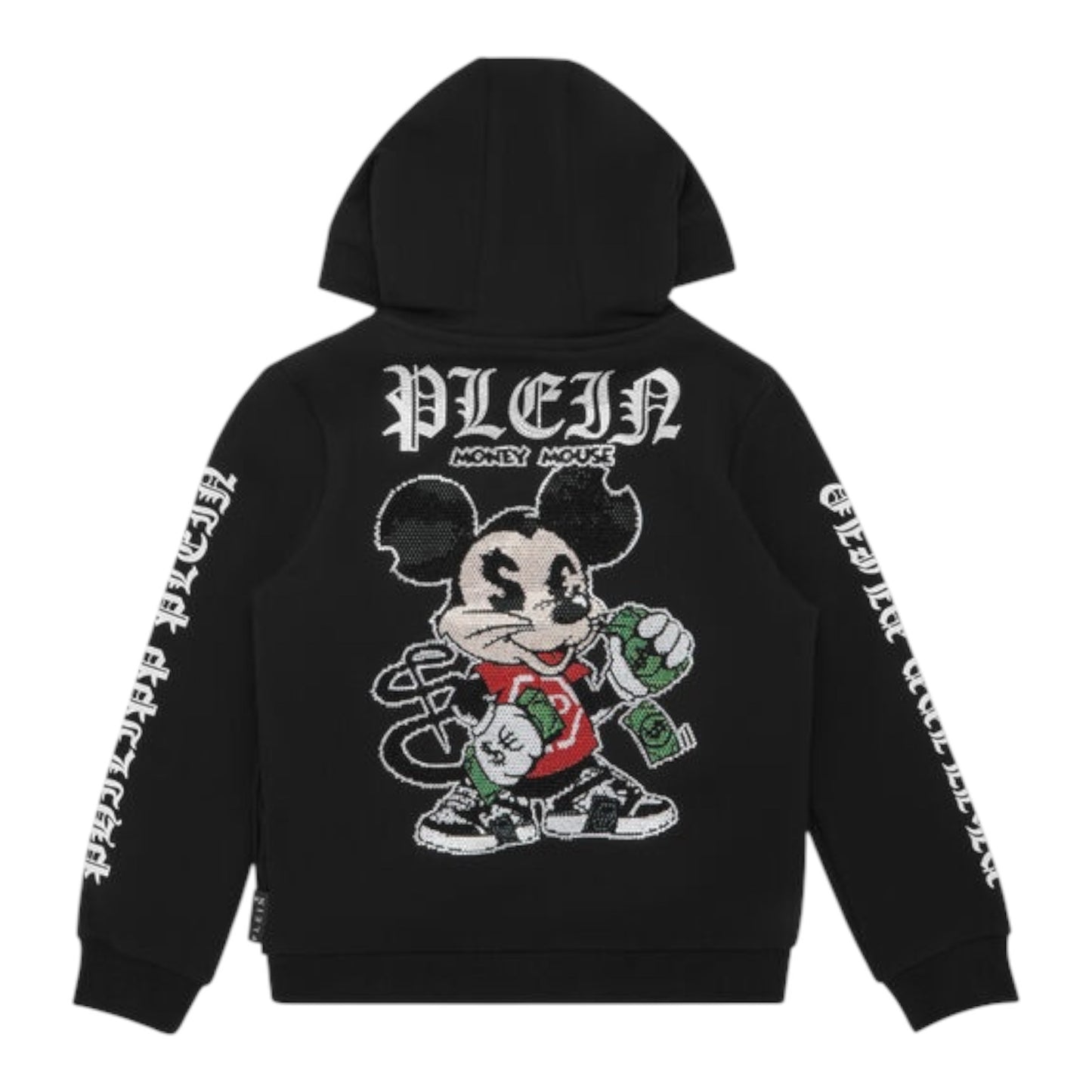 PLEIN felpa cappuccio money mouse