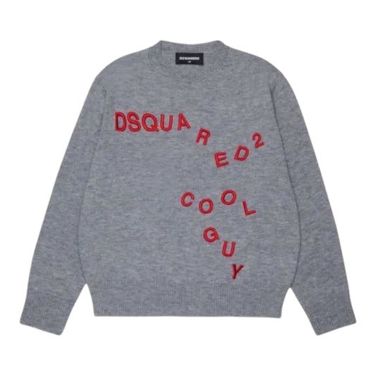DSQUARED2 Pullover girocollo in lana con logo