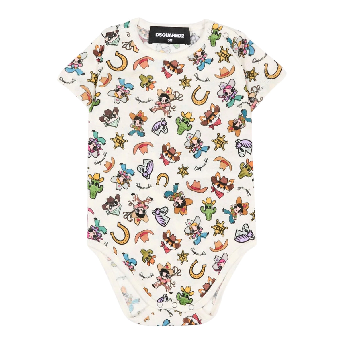 DSQUARED2 set body manica corta con logo