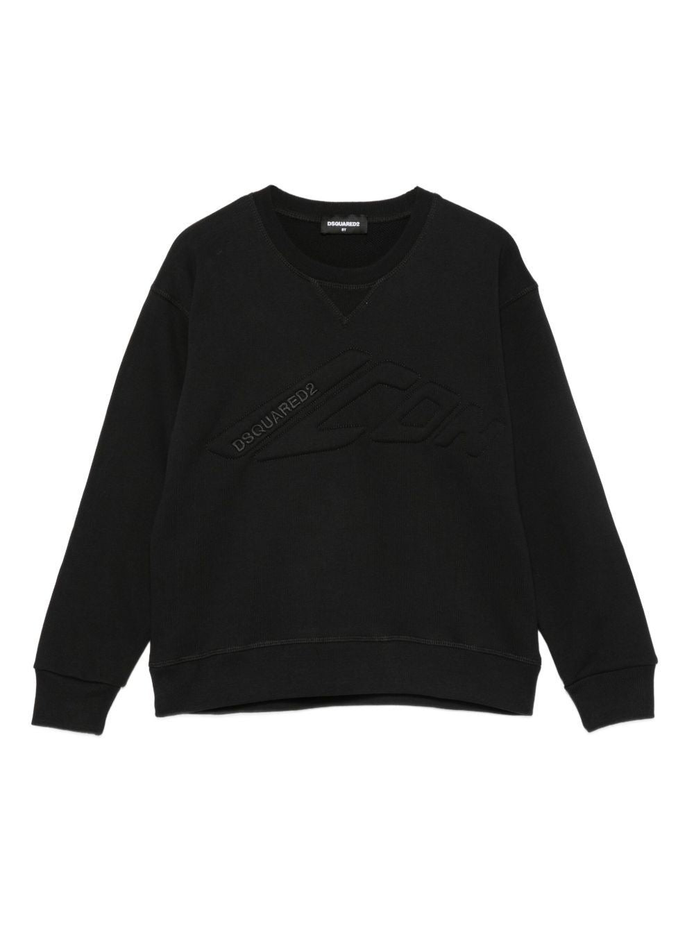 DSQUARED2 felpa girocollo logo ICON rilievo