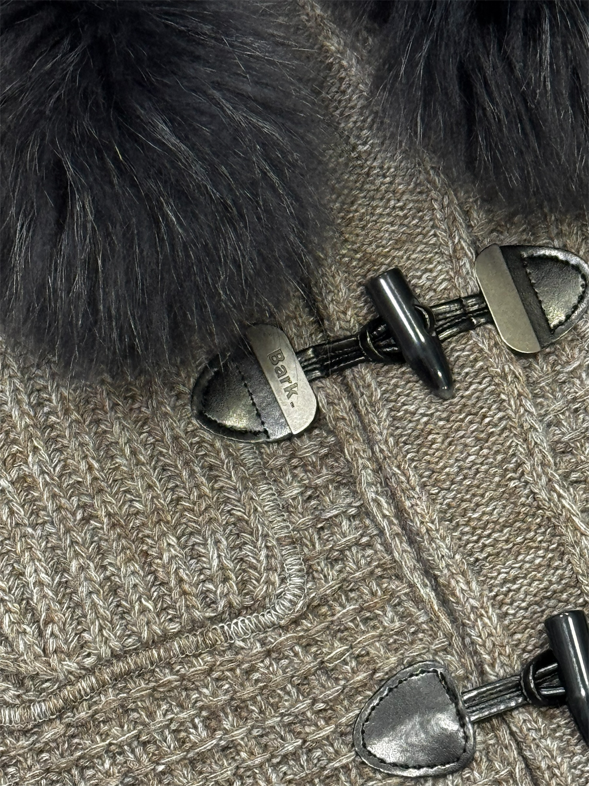 BARK cappotto con pelliccia