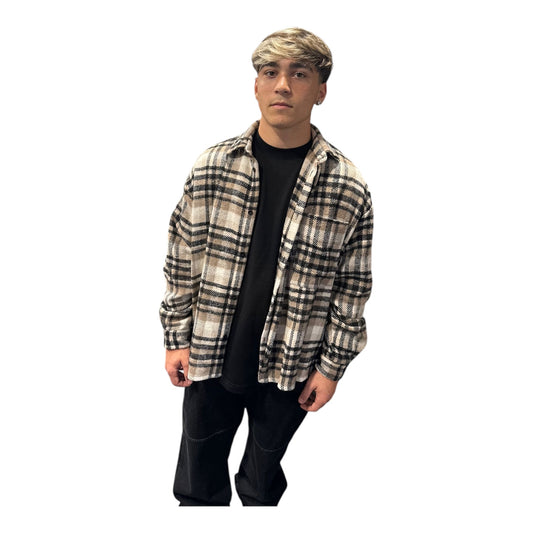 CIANOTIC  camicia in lana uomo