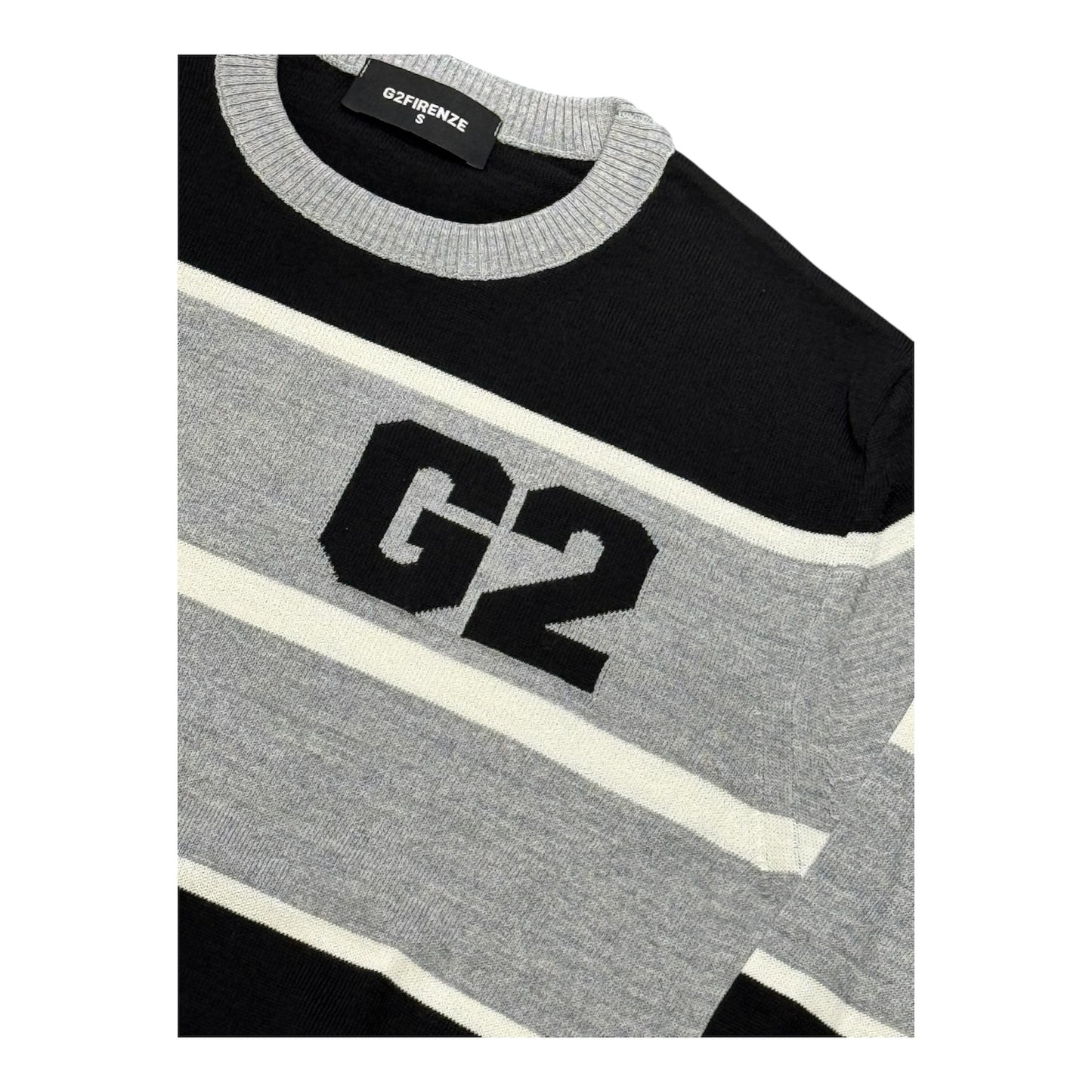 G2firenze maglione rigato girocollo