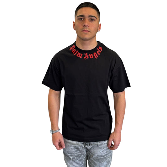 PALM Angels Neck Logo T-Shirt