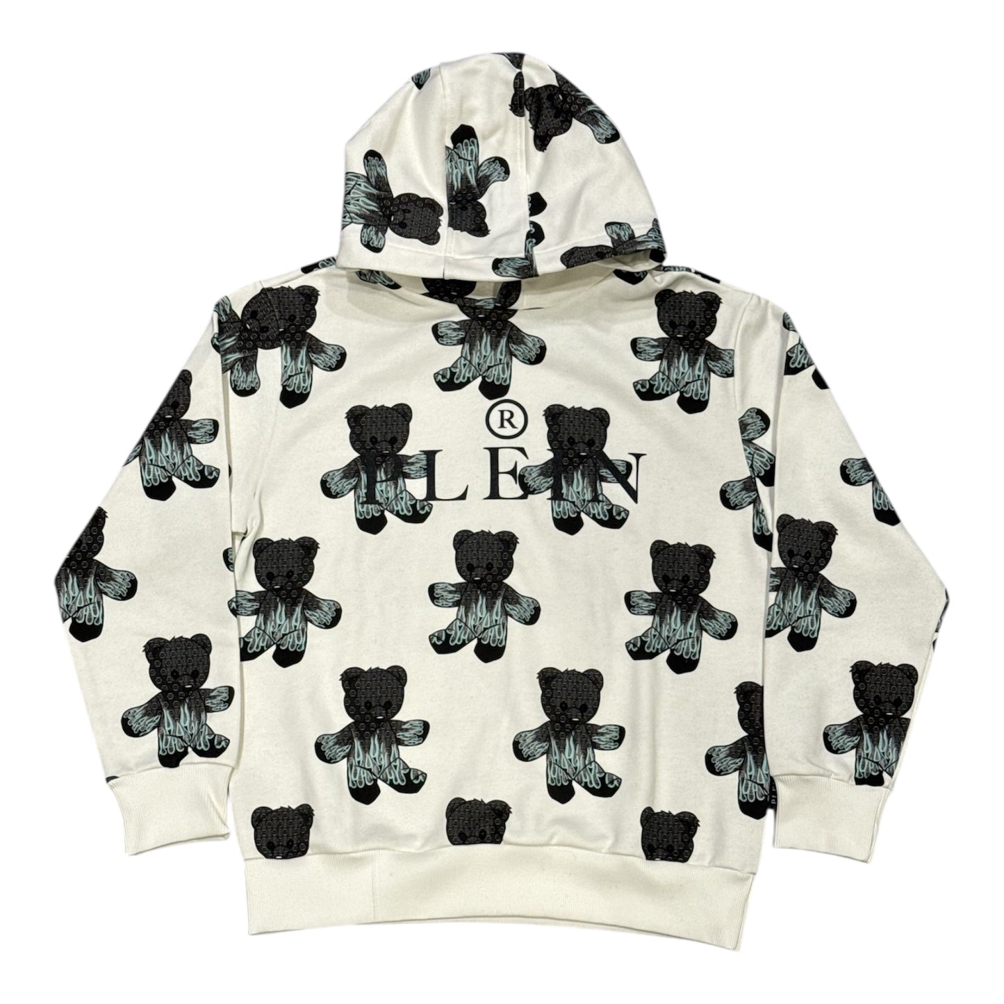 PHILIPP PLEIN junior felpa con cappuccio stampa teddy bear unisex