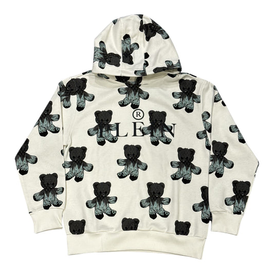 PHILIPP PLEIN junior felpa con cappuccio stampa teddy bear unisex