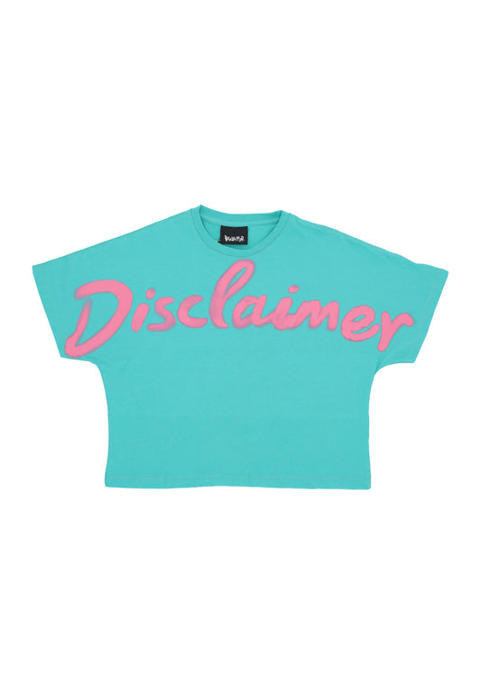 DISCLAIMER T-shirt crop