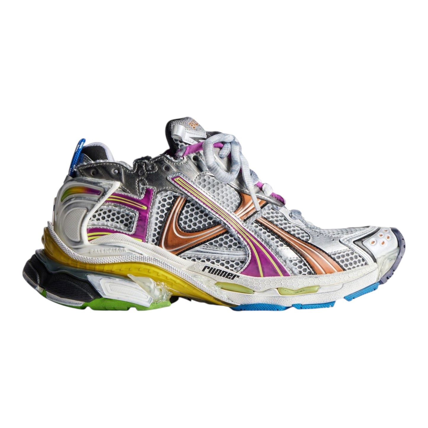 BALENCIAGA sneakers runner in grigio multicolore