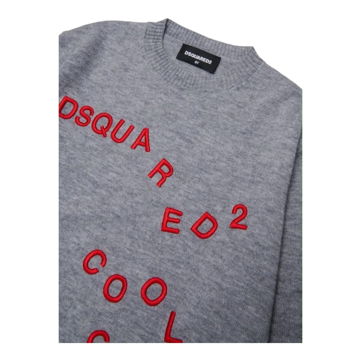 DSQUARED2 Pullover girocollo in lana con logo