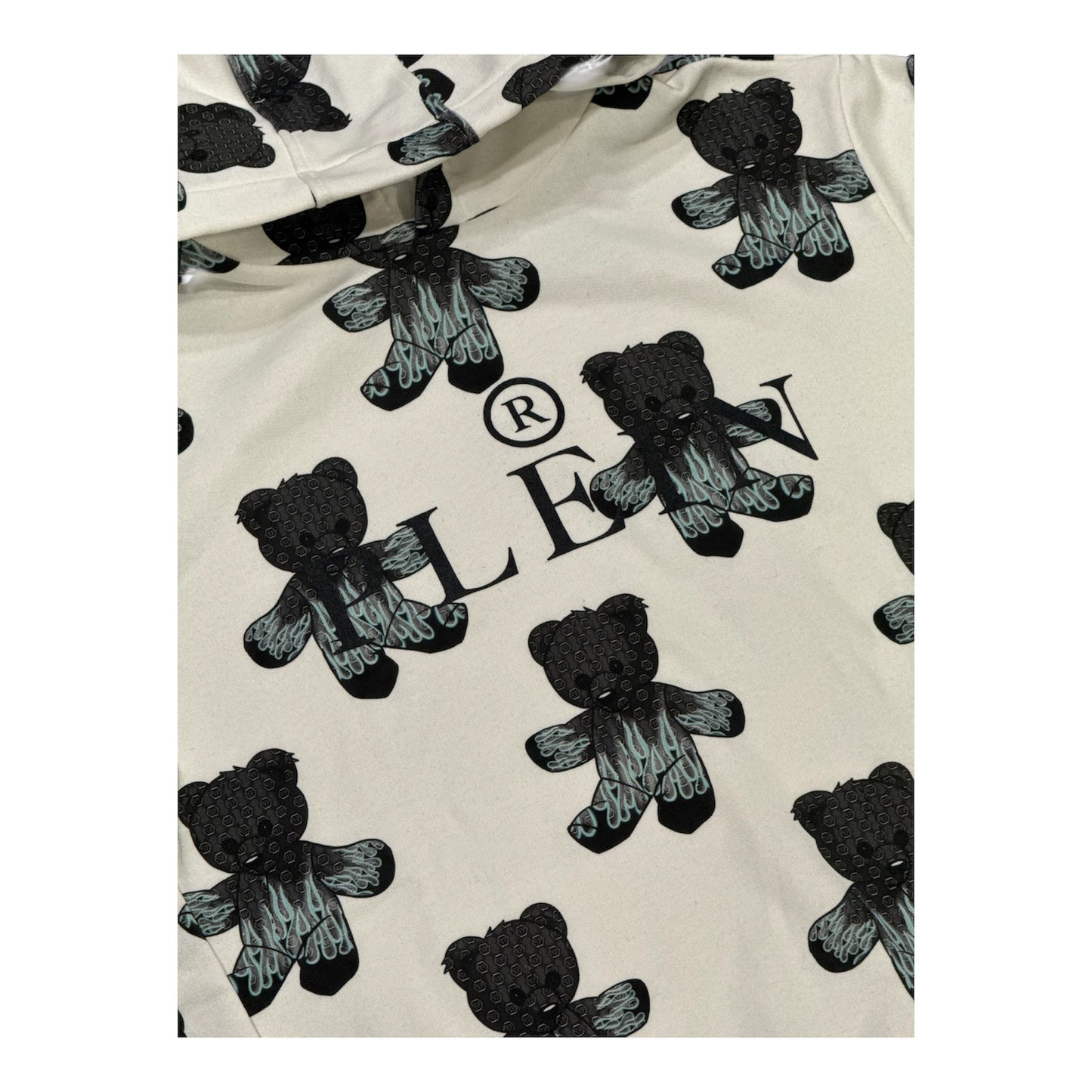 PHILIPP PLEIN junior felpa con cappuccio stampa teddy bear unisex