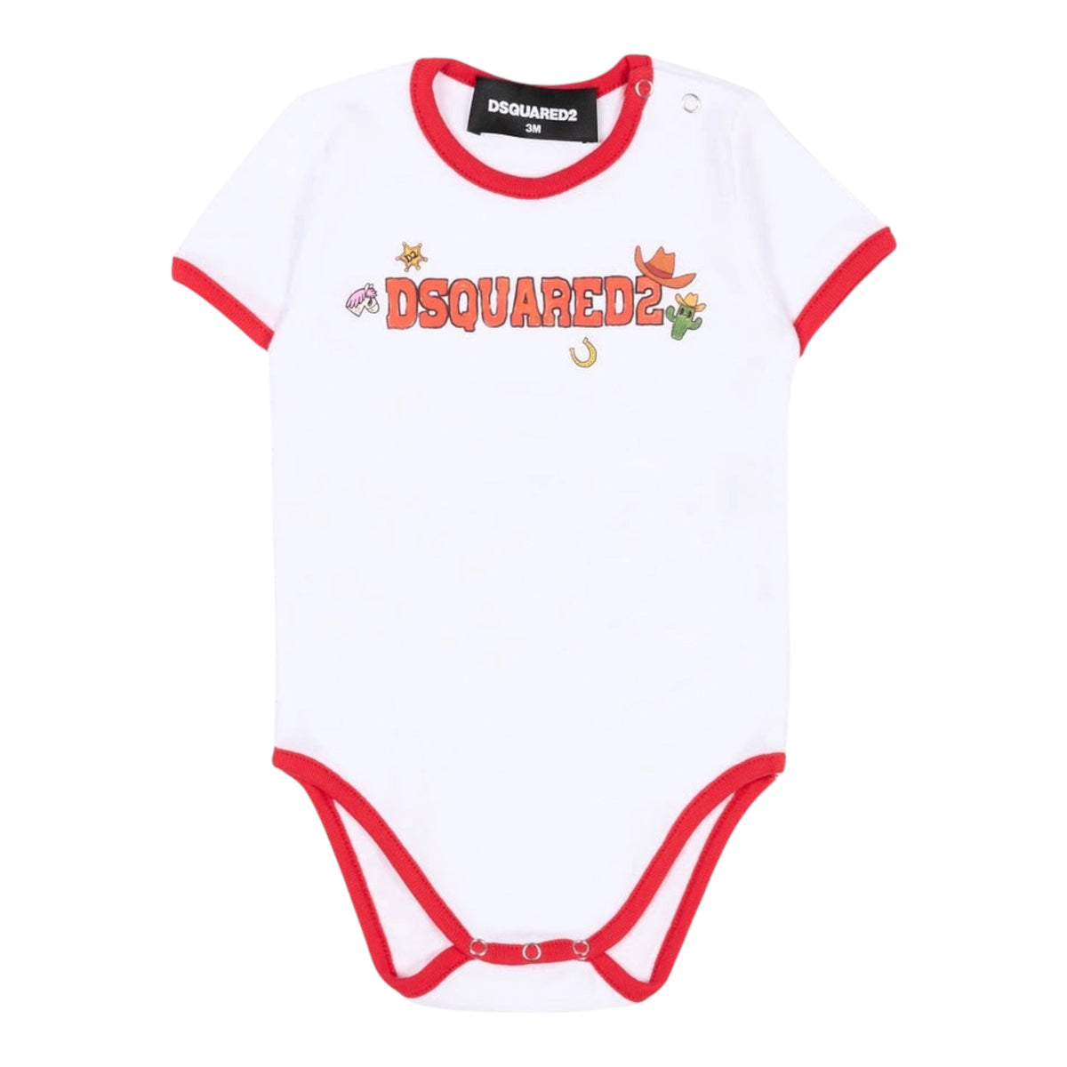 DSQUARED2 set body manica corta con logo