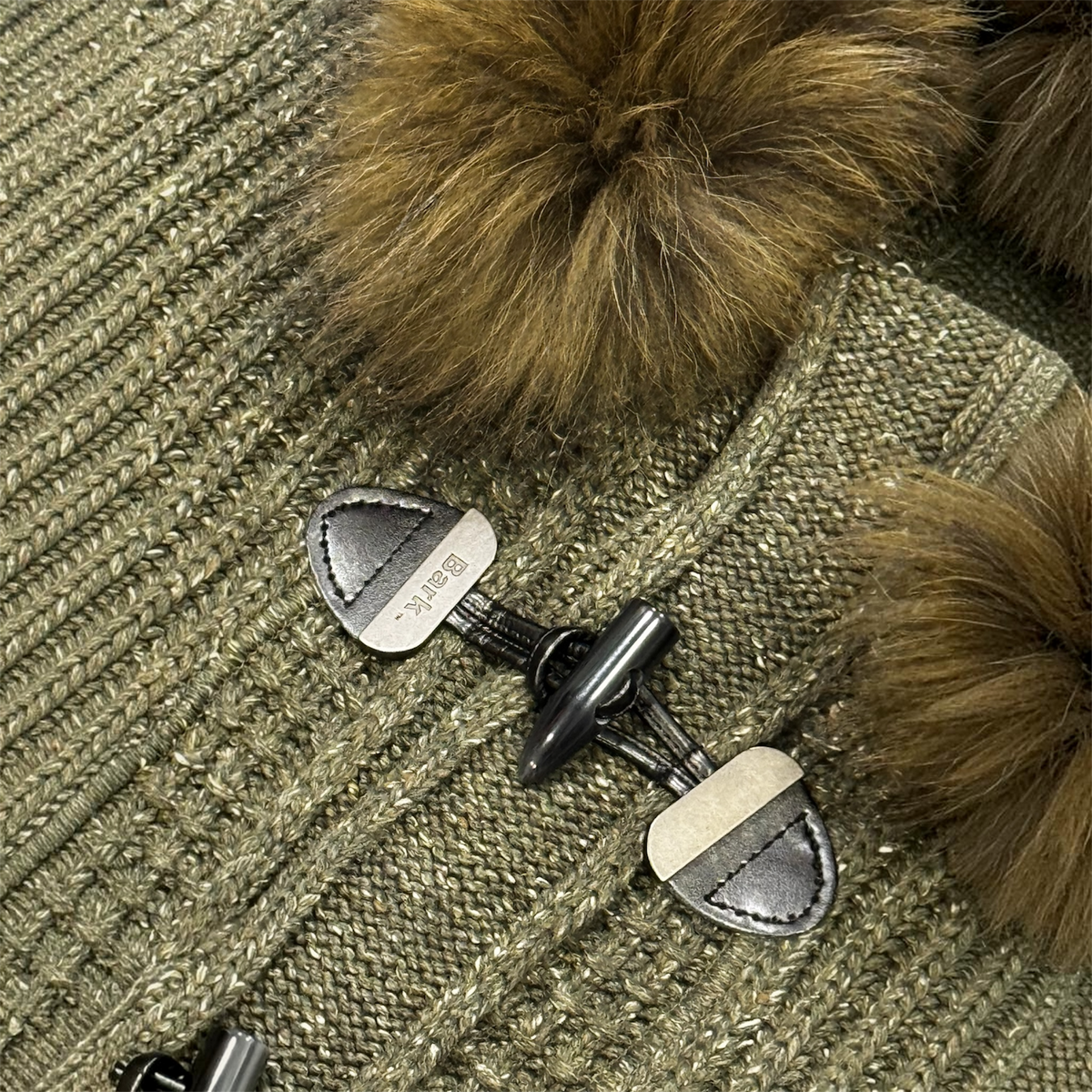 BARK cappotto con pelliccia Khaki