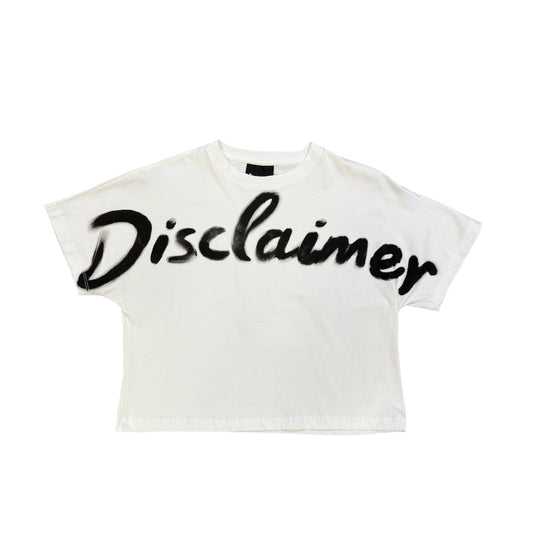 DISCLAIMER T-shirt crop