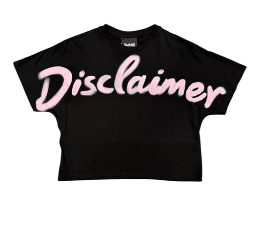 DISCLAIMER T-shirt crop