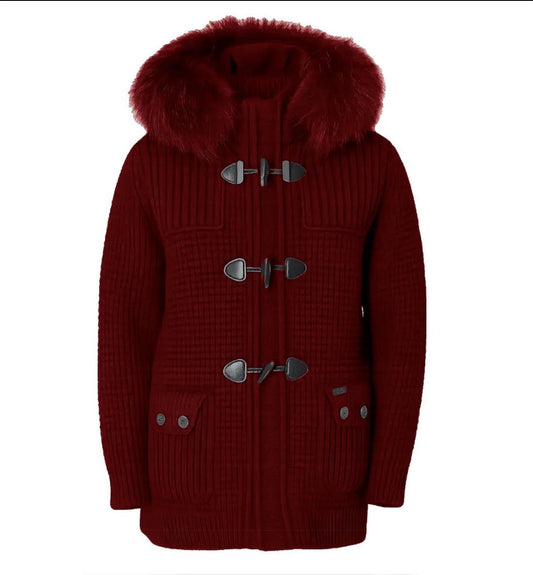 BARK cappotto pelliccia bordeaux