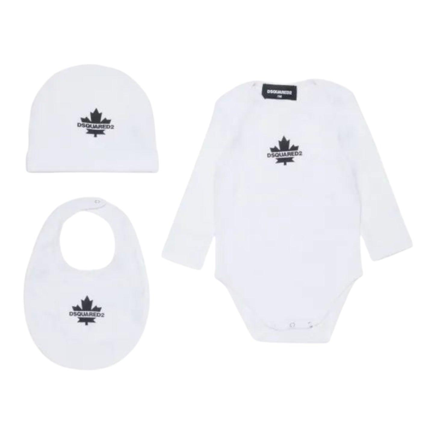 DSQUARED2 baby box set-cappello-white