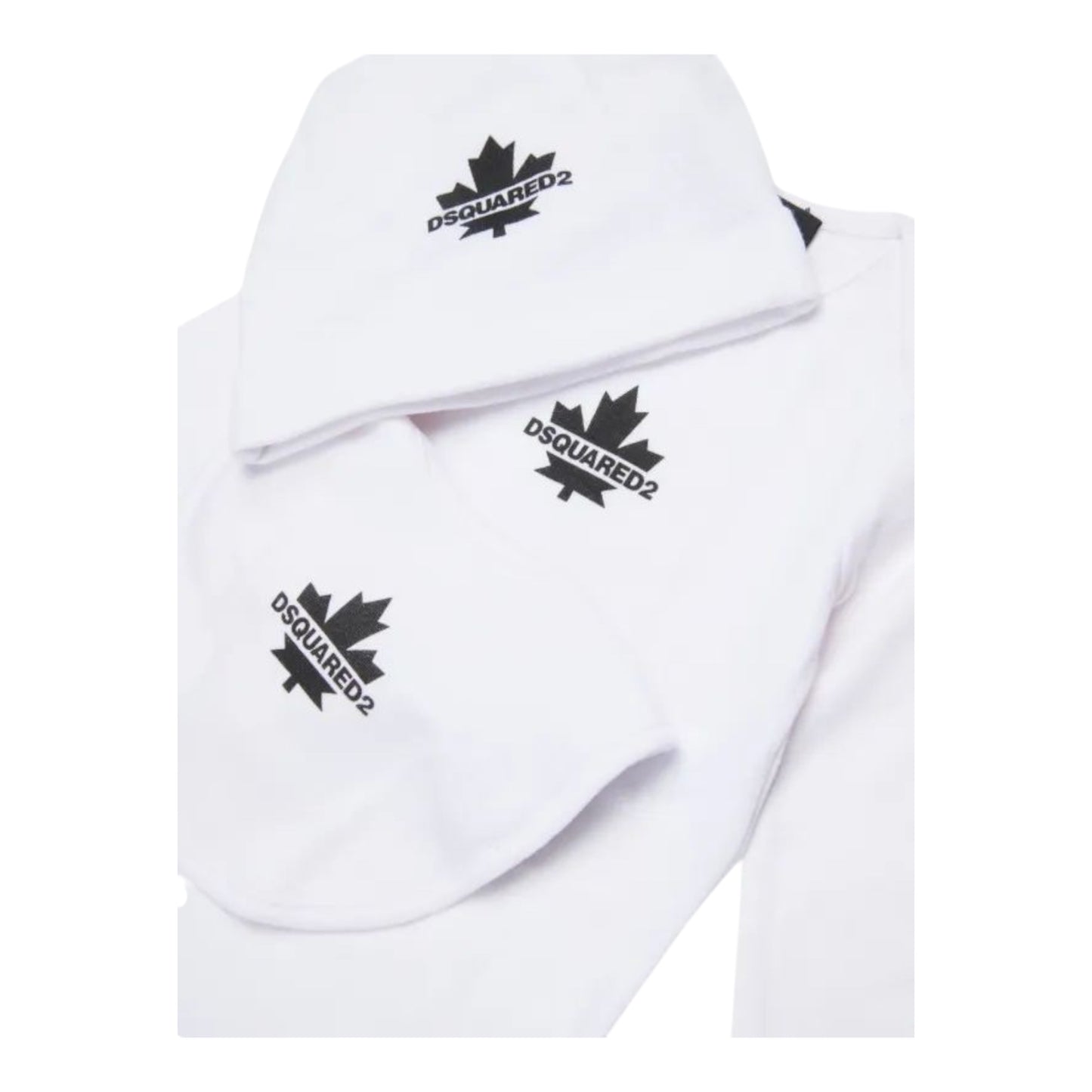 DSQUARED2 baby box set-cappello-white
