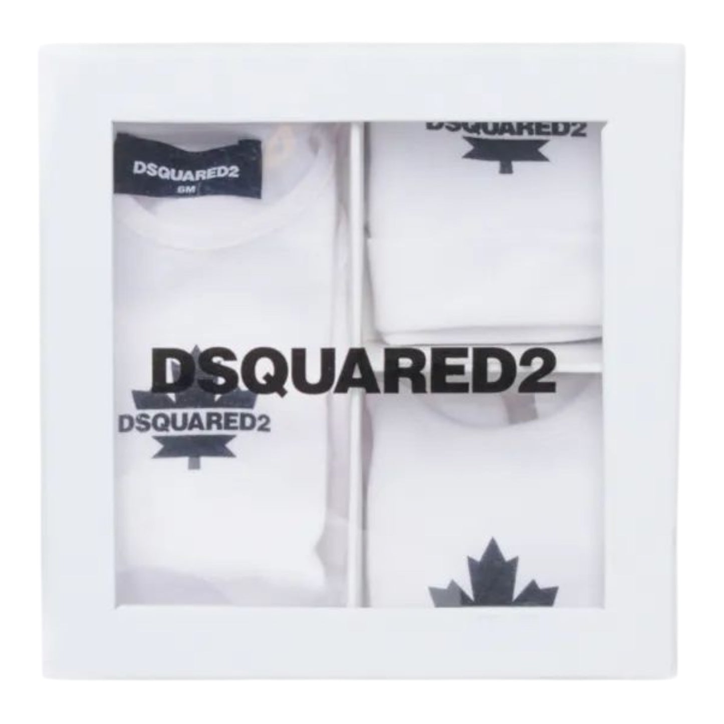 DSQUARED2 baby box set-cappello-white