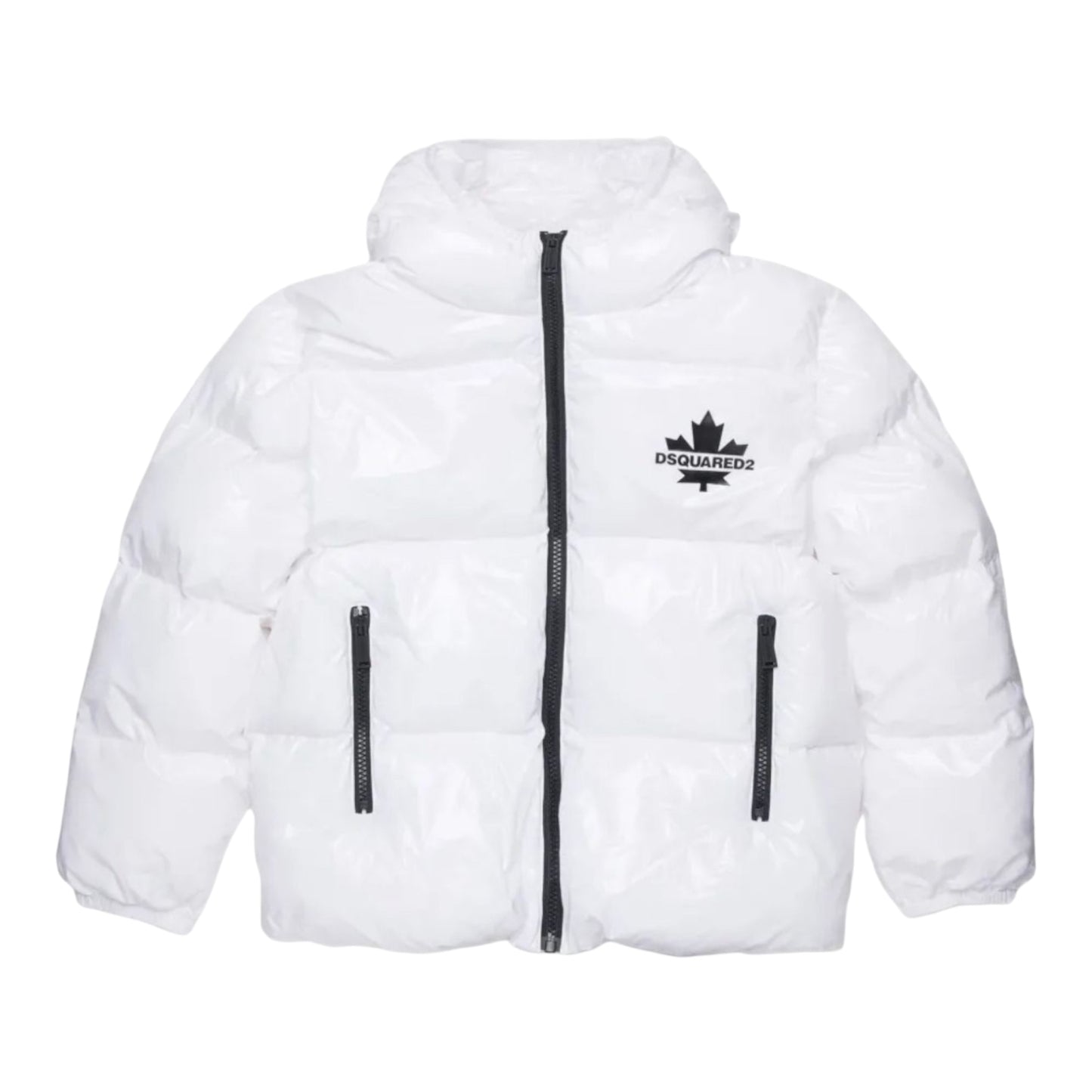 DSQUARED2 piumino lucido bianco