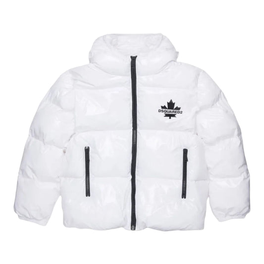 DSQUARED2 piumino lucido bianco