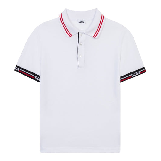 GCDS polo con logo sulle maniche
