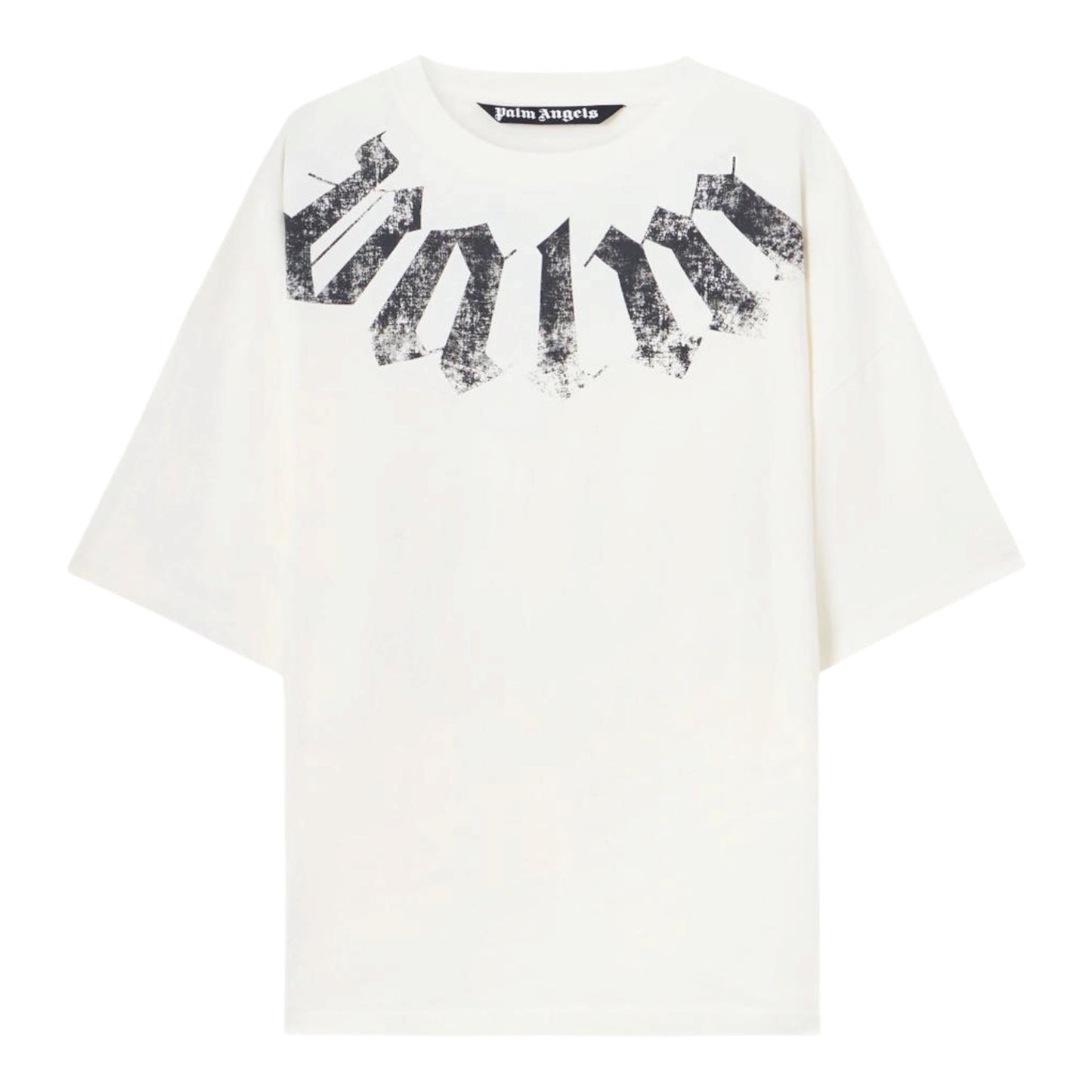 PALM ANGELS T-shirt big neck logo loose tee