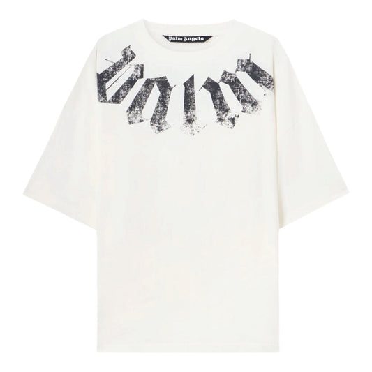 PALM ANGELS T-shirt big neck logo loose tee