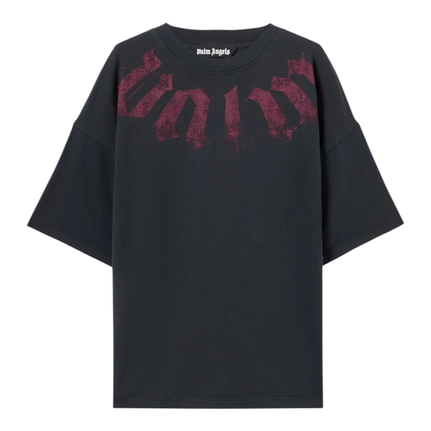 PALM ANGELS T-shirt big neck loose logo