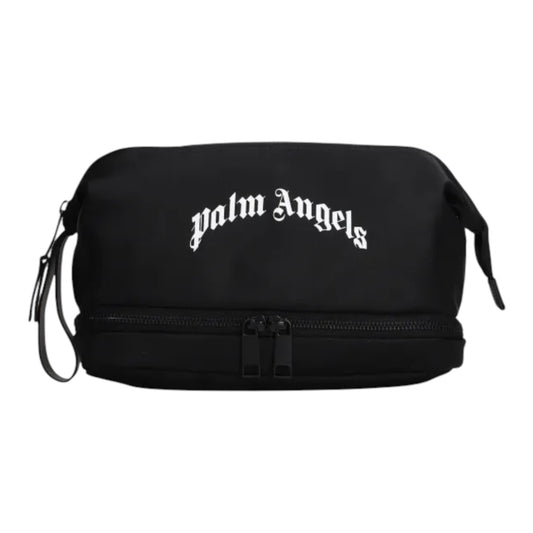 PALM ANGELS curved logo beauty pouch