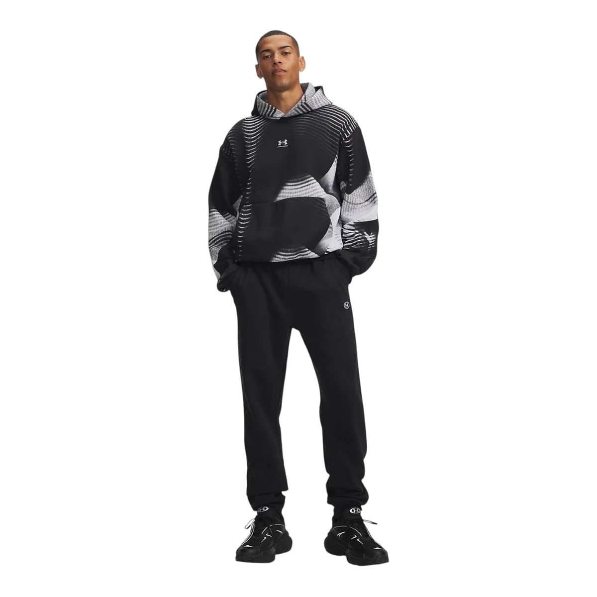UNDER ARMOUR felpa con cappuccio Icon fleece printed