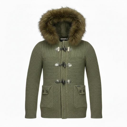 BARK cappotto con pelliccia Khaki