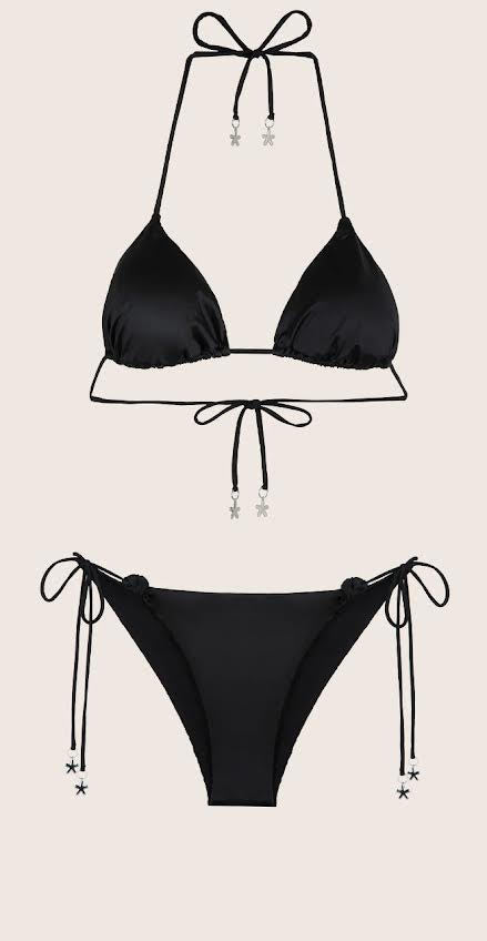 BIKINI TRIANGOLO E SLIP LACCETTI REGOLABILI COMPOSTI